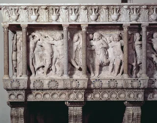 Detail von der Cantoria, ca. 1433-39 (Marmor)